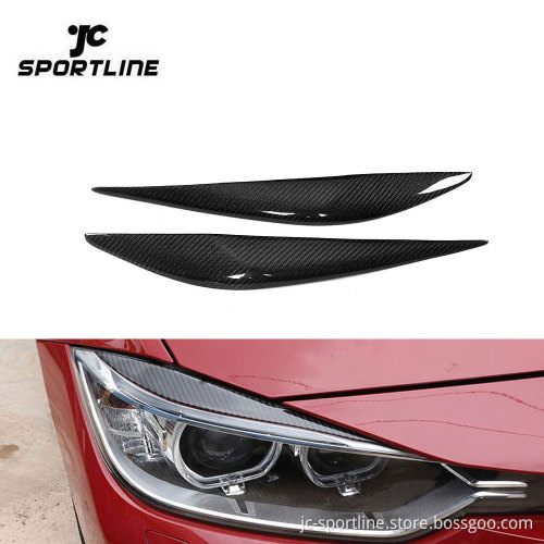 Carbon Fiber Headlight Eyebrows for BMW 3 Series F30 - 316i 318i 320i 328i 330i 335i 340i